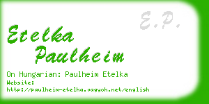 etelka paulheim business card